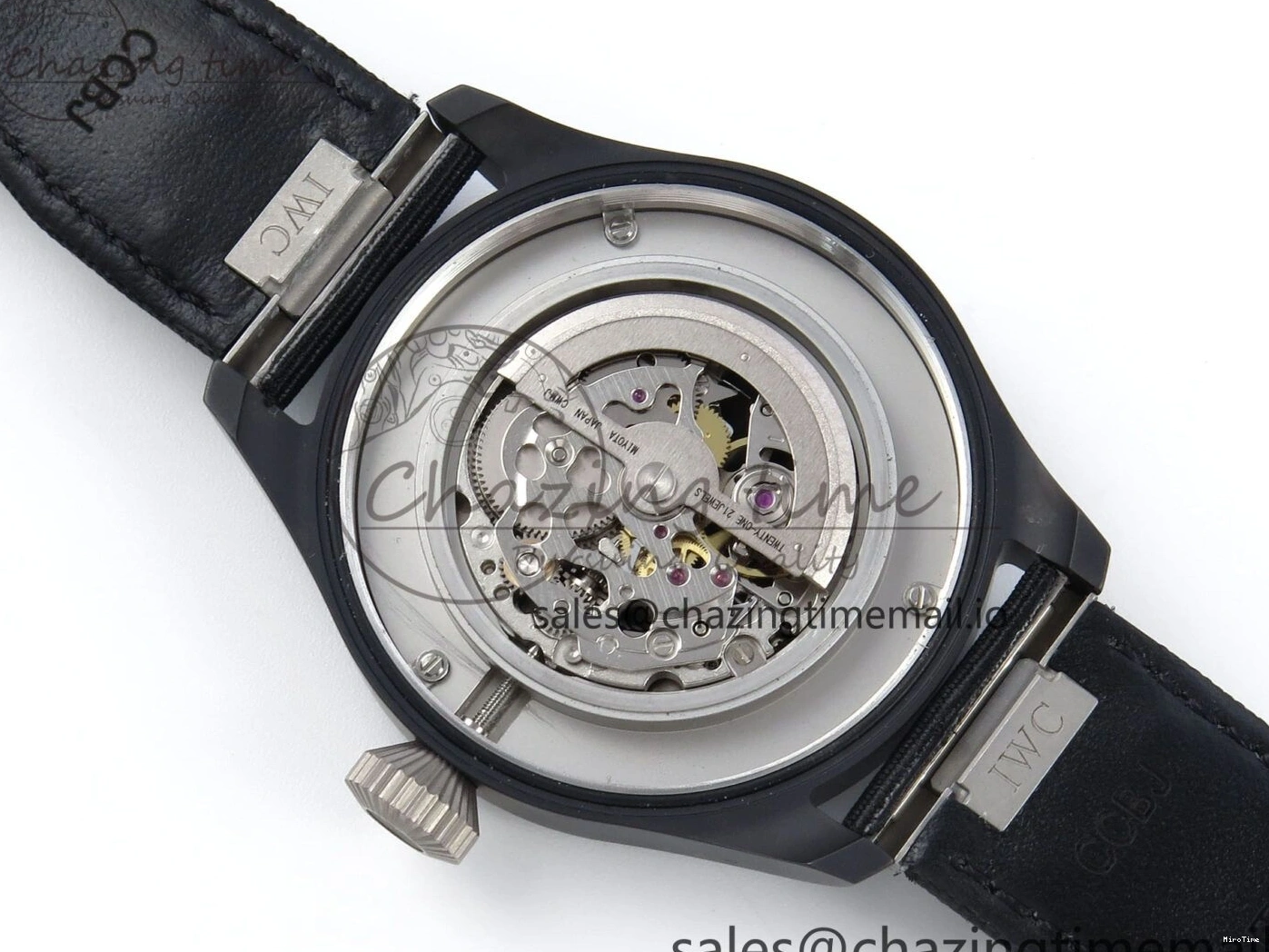 MIROTIME 0326 Durable Pilot Top Gun IW326901 M+F 1:1 Best Edition Black Dial on Black Nylon Strap MY 7003